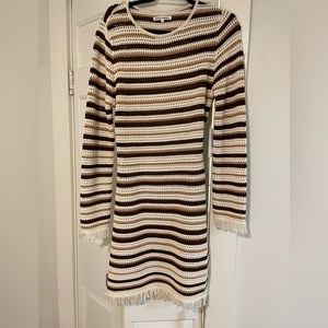 Reformation, pesca open dress, knit material, size L